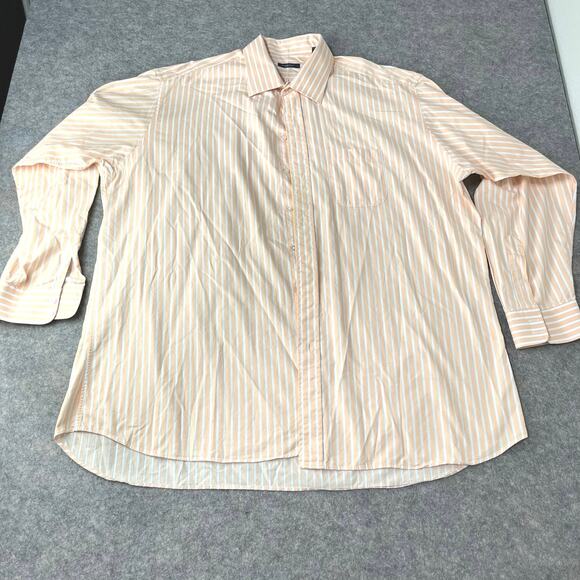 Burberry London Men's Pink & White Stripe Cotton Button Up Dress Shirt 19-37T - Picture 1 of 5